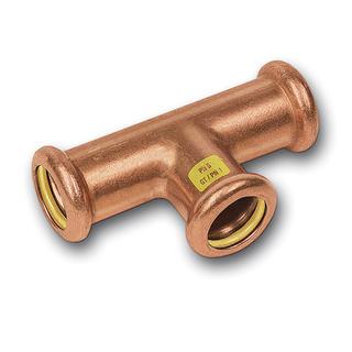 SANHA T-Stück Press Gas 10130 28 x 14 x 28 mm, Innenpressende, Kupfer