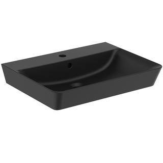 IS Waschtisch Connect Air 60x46x16cm, m Hahnl. u. ÜL, schwarz matt