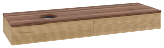 V&B WT-Unterschrank m F-Struktur Antao 160x50cm, WBP-farbe w. walnut, honey oak