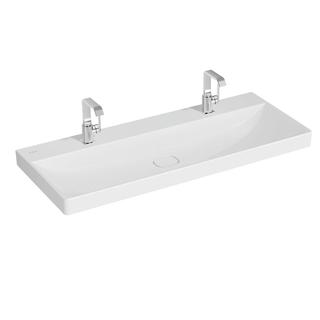 VitrA Doppelwaschtisch New Metropole 120x47cm, o. ÜL.Schl., weiß hochglanz