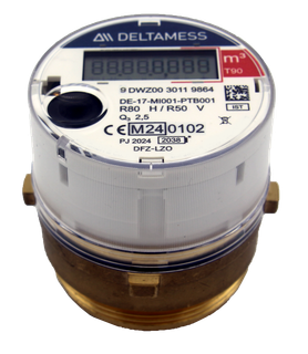 Deltamess Messkapsel T90 smart i OMS Q3 2,5 cbm/h, Koax G2, kalt/warm