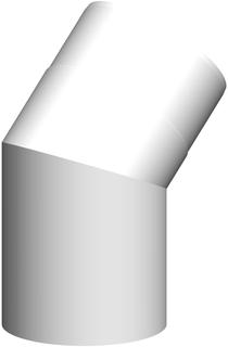 MHG Doppelrohrbogen 45Gr, AW, DN 80/125, PP/Edelstahl weiß