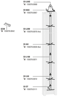 Daikin Abgasleitung Bausatz E DN 80, einwandig, 10 m