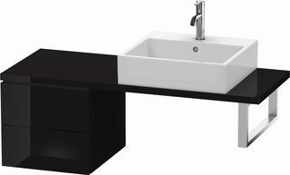 Duravit Unterschrank Compact L-Cube 42x47,7cm, sw hgl, f Kons, 2 Schubkästen