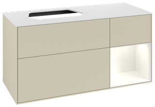 V&B WT-Unterschrank Wandbel. Finion 120cm, Pl w m, Rg r g w Lac, si Gr m Lac