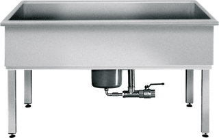AR Werkraumbecken, SIRIUS, Edelstahl, 2000x800x600 mm, U-Bau, Schlammfang