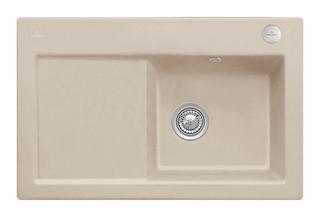 V&B Spüle Subway 45 m Abl.garn, Exzenter, almond CeramicPlus
