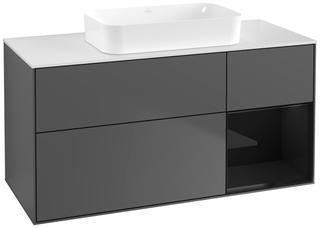 V&B Waschtisch-Unterschrank Finion 120x60 cm, Rg re glo bla Lac, Anthrac. m