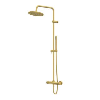Steinberg Brauseset Serie 171 m AP-THM-Arm., Regenbrause, Brushed Gold