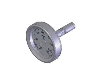 FL Thermometer zentrisch NG 40 blau, 20-150 Grad C