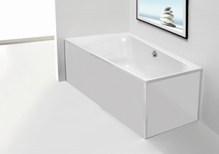 Hoesch Glasverkleidung WW-Rechteck 180 x 80 cm, für Ecke