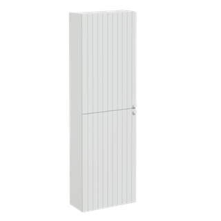 VitrA Hochschrank Root Groove 57x27x180cm, 2 Tür., Korp Hellgrau Matt