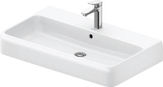 Duravit Waschtisch Qatego 80x47cm, w g HG, m Hahnl., ÜL, Hahnloch