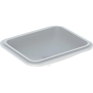Geberit Unterbau-Waschtisch VariForm 58x49cm, o HL, o Ü, re, US glas. / we.