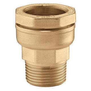 Caleffi Anschlussverschraubung d 63mmx2" AG, MS, für PE-Kunststoffrohre