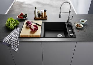 Blanco Spüle AXIA III XL 6 S SILGRANIT 100x51cm, Vulkang., rev, m AblFern./Holz