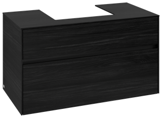 V&B Waschtischunterschrank Collaro 100x54,8x50cm, WT mi, LED 7,3 W, bla. Oa