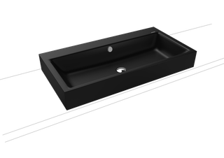 Kaldewei Aufsatz-Waschtisch PURO 3158 90x46cm, o. Hahnl., P-E, cool grey90