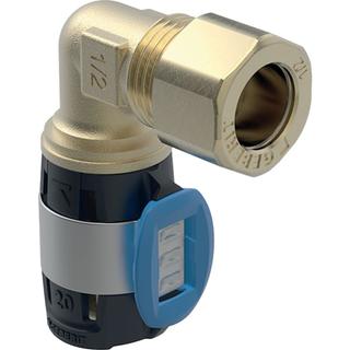 Geberit Übergangswinkel FlowFit d 20/15mm, 90Gr, m Klemmringverschr.