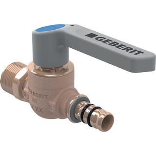 Geberit Kugelhahn Mepla d 15, m AG, m Betätigungshebel, Rotguss