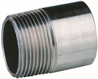 gebog316 Edelstahl Anschweißnippel einseitiges Außengewinde, 1" x 40 mm