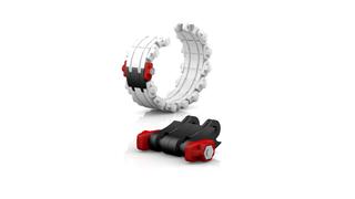 Crassus Gliederkette Typ DD GK-400, Breite 140mm, 5 bar, V2A/EPDM