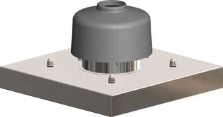 ATEC Abdeckplatte DN 60, 200x200mm, mit Mündungshaube