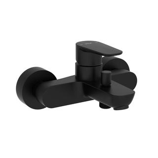 VitrA Wannenf./Br.Einhebelm. Flow Soft Wd-mont., Aufputzmontage, schwarz matt