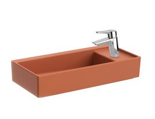 VitrA WT Compact-asymmetrisch ArchiPlan 60x28cm, B li, Hahnloch re, ro Erd ma