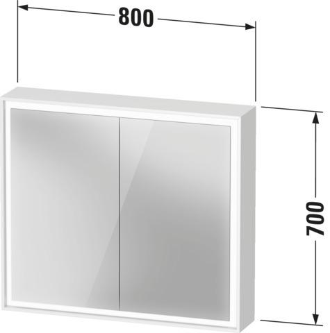 Artikelbild 10 des Artikels „Duravit Spiegelschrank L-Cube 80x70x15,5cm, we. ma, Türanschl. re/li 80 x 70 x 15,5 cm | weiß matt“