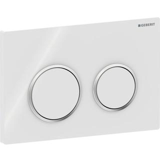 Geberit Abdeckplatte Omega20 Round Pl/T we., Rg. hgl-vc, f 2-Mengen-Spülung