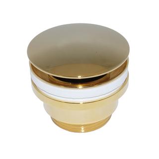 KÖRO Ventil click-clack 1 1/4"x60 mm ms matt Gold m. gr. Metallstopfen
