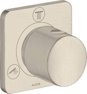 hansgrohe Fertigmontageset Trio/Quattro UP-Ab- und Umstellventil, brushed nickel