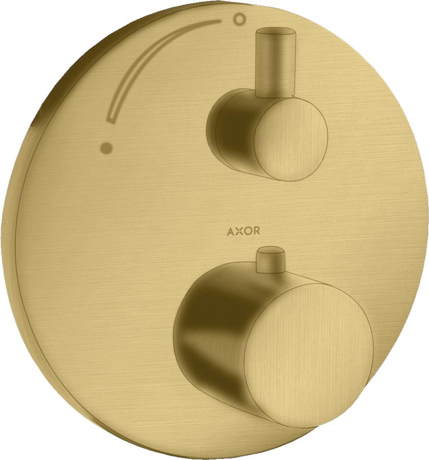 Artikelbild 1 des Artikels „hansgrohe Fertigmontageset Axor Uno UP-THM, m Absp.ventil, brush. gold optic brushed gold optic“