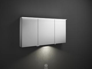 Burgbad Spiegelschrank Yumo 130,6x67x20cm, Acr, m horiz LED, LED-WT