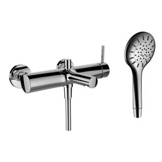 Laufen Wannen-Einhebelmischer TWINPLUS AP, Ausl. 174mm, m Schl. u. Handbr., chr