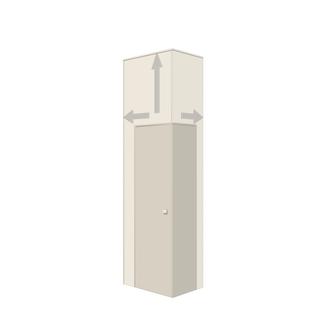 Duravit Hochschrank Brioso 52x36x177cm, Tür links, weiß matt