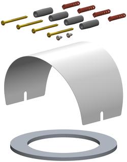 ATEC Zuluftansaug-Set PolyClassic DN 100/150, f Kontrollbauteile, PP, weiß