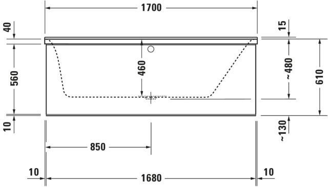 Artikelbild 8 des Artikels „Duravit Badewanne P3 Comforts 170x70x46cm, Einbauvers., 1 RS re, weiß 170 x 70 x 46 cm“
