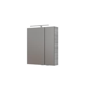 AQ400 Spiegelschrank asym. 1 große Tür L 700x450x160mm, K: SangalloGrau