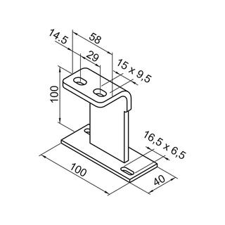 Zehnder Fußkonsole FMORV HDF-2 z Bo-mont, m fixem Bo.abs. 100mm, SF
