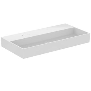 IS Waschtisch Solos 101,5x51,5x12,5cm, 2 HL, o Ü, gs, we