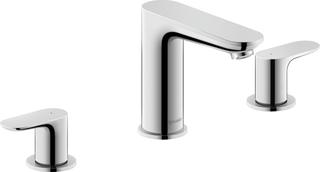 Duravit 3-Loch-Waschtisch-Armatur Wave Ausladung 129mm, chrom