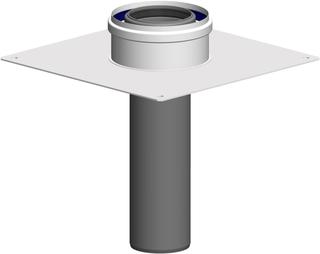 ATEC Kaminabschluss PolyTop DN 80/125, 300x300mm, für Unterdach
