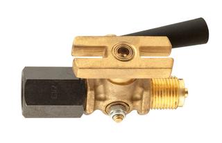 Afriso Manometerabsperrhahn G 1/2, PN 16, Fl. 60x25, MS, drehb. MxM