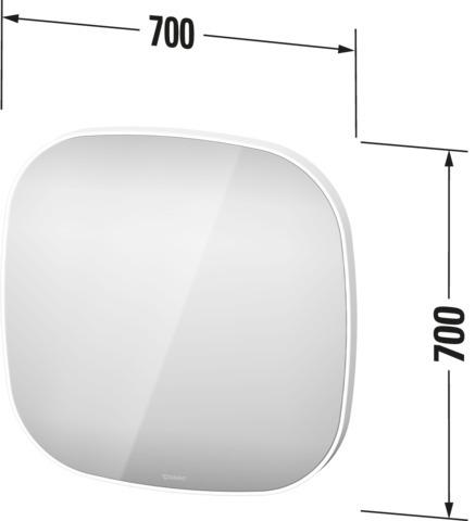Artikelbild 3 des Artikels „Duravit Lichtspiegel Zencha 70x70x5cm, 27 W, o Spiegel-Hz., LED, we. 70 x 70 x 5 cm, 27 W | ohne Spiegelheizung“