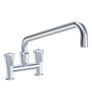 KWC SPT-2-G-Brückenarmatur GASTRO A 450, B 210, C 305, vc, Schwenka. 360Gr
