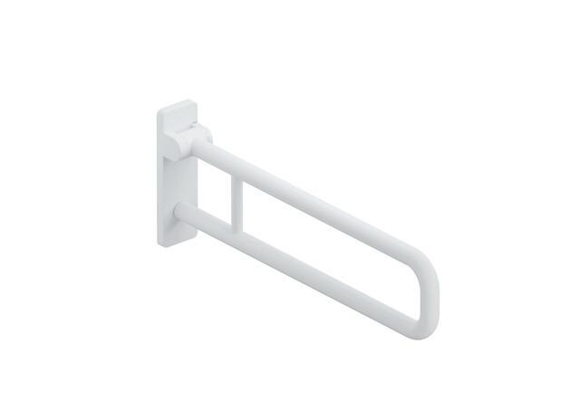 Artikelbild 1 des Artikels „HEWI Stützklappgriff 801 900mm, signalw., drehb., Alu-Kern, matt 900 mm | signalweiß“