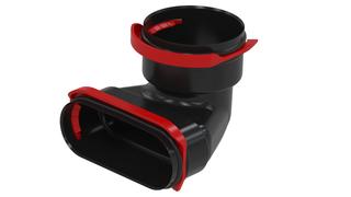 Zehnder Übergang flat 51 Bog 90G, RapidLock, f vert. Umlkg. 90Gr