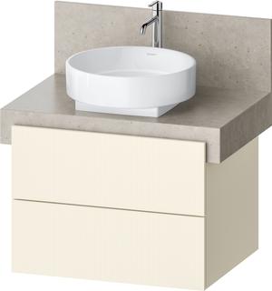 Duravit Waschtisch-Unterschrank Balcoon 70x57x52,2cm, Elfenb. strukt., 2 SchKa.